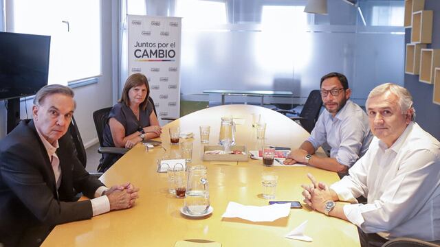 Miguel Ángel Pichetto, Patricia Bullrich, Maximiliano Ferraro y Gerardo Morales, en la reunión de este miércoles en Buenos Aires.