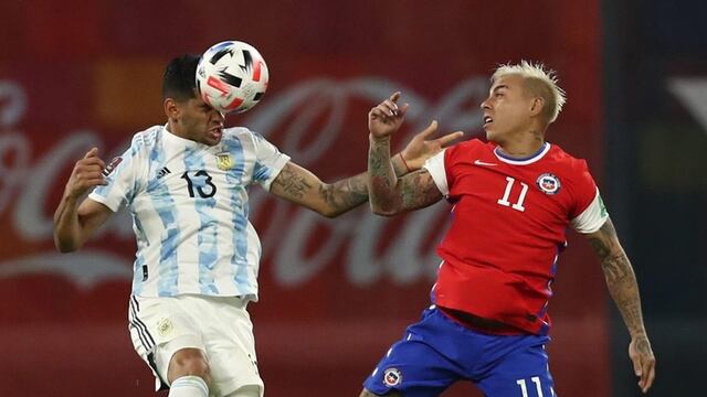 Cristian Romero, de gran actuación ante Chile en su primer partido con la Albiceleste. El 13 de la suerte... (AP).
