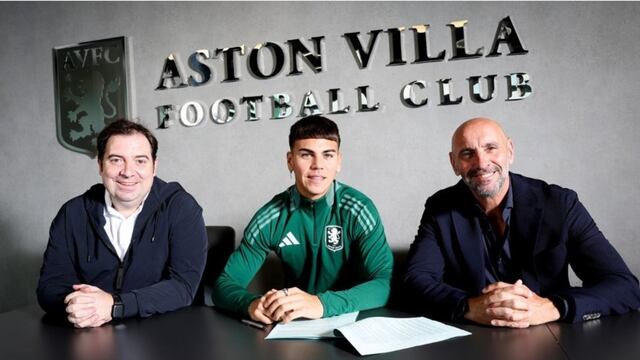 El cordobés fue presentado en el Aston Villa.