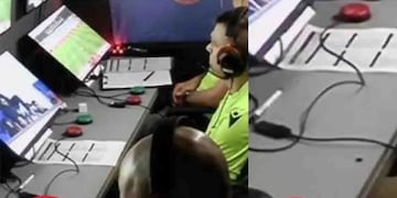 Escándalo: grabaron a un árbitro del VAR apostando durante un partido en plena cabina