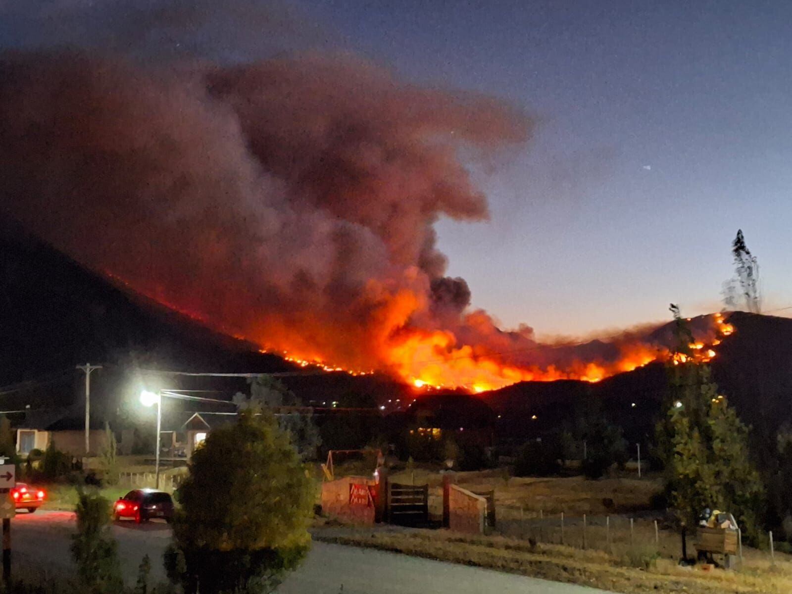 Incendio en Chubut (Foto: X @greenpeak)