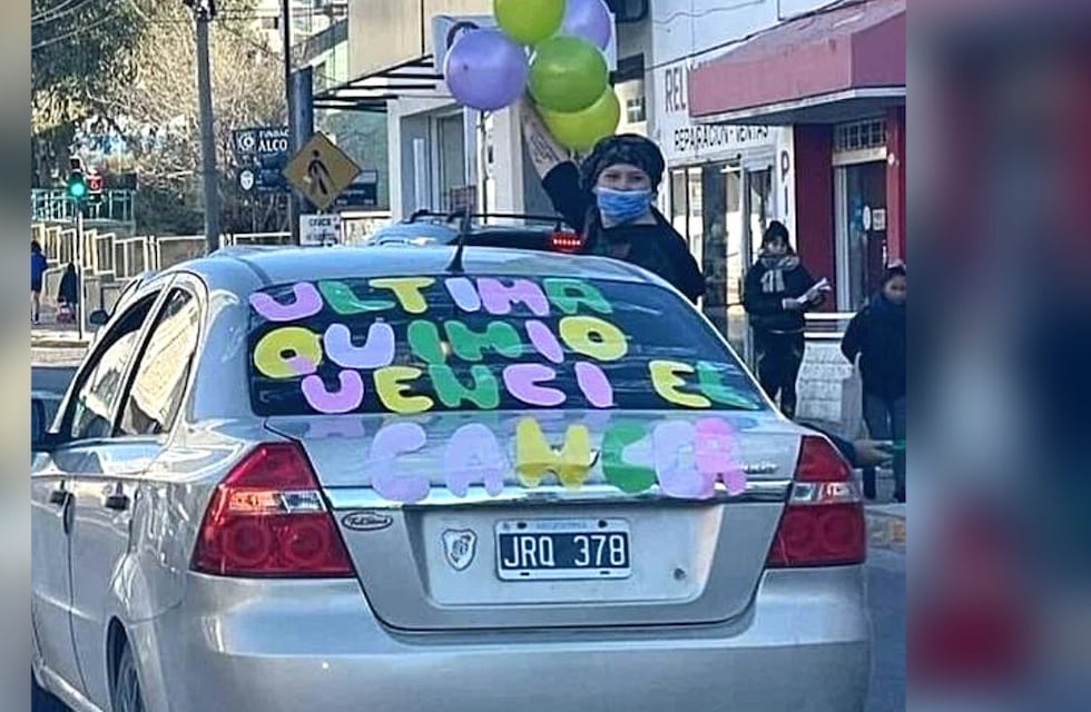 Emoción en Chubut: venció al cáncer y salió a celebrarlo con una caravana por la ciudad