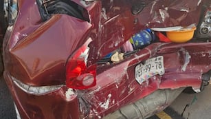 Así quedó el vehículo contra el que impactó el auto manejado por Willer Ditta.