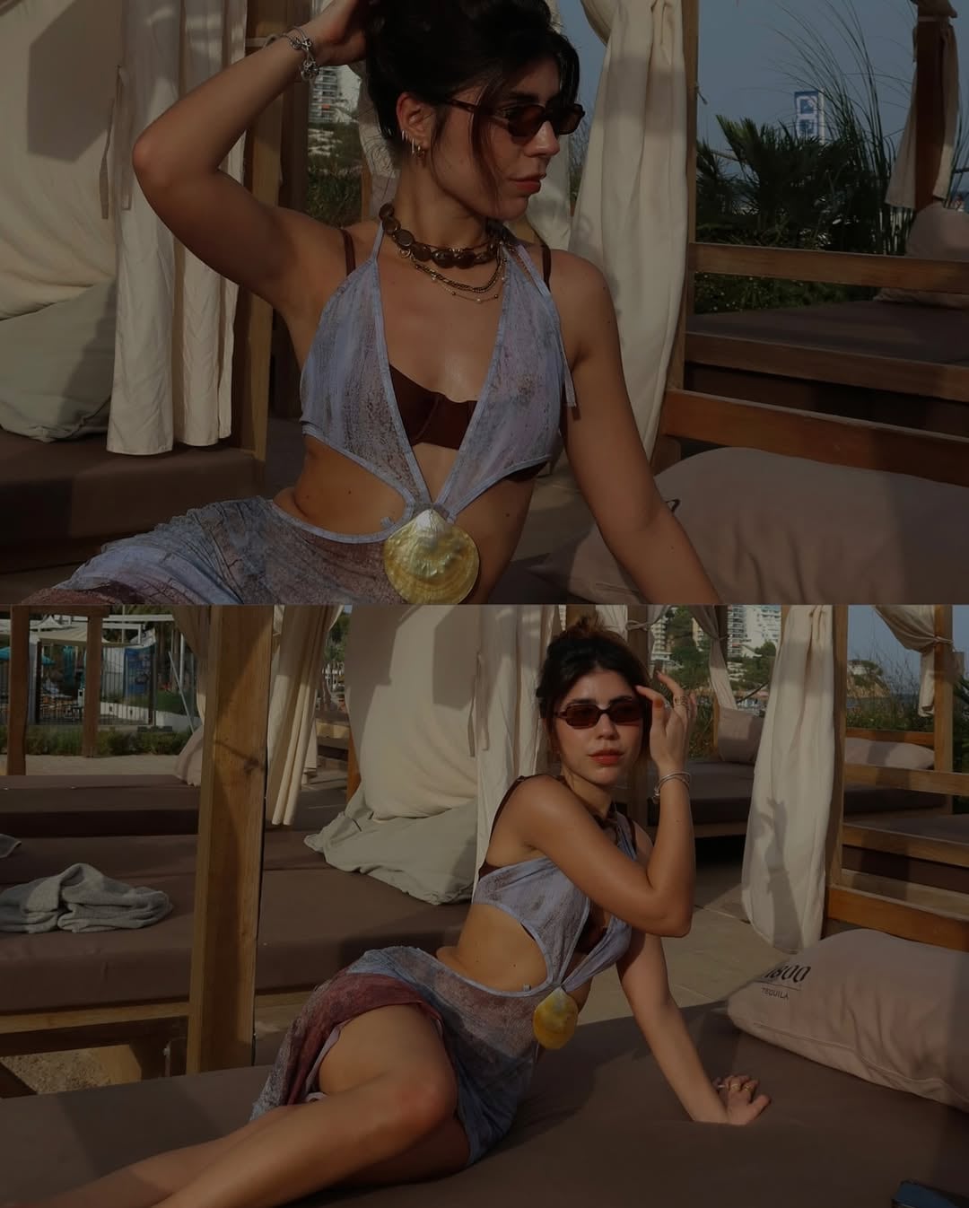 Vestido cut out y bikini mega diminuta: Cami Mayan cosechó suspiros con un outfit de playa que será tendencia en la costa argentina