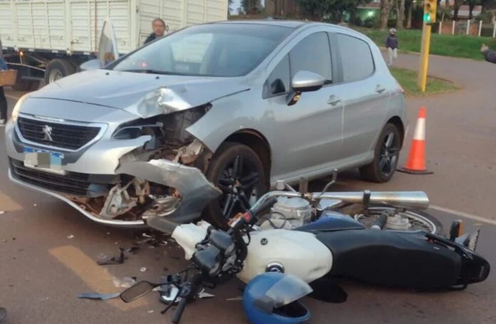 Choque en San Vicente dejó a un motociclista herido