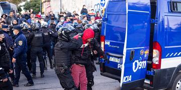 Los gremialistas detenidos. (Prensa Municipalidad)