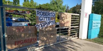 El ingreso a la planta potabilizadora en Cuesta Blanca. (Foto: prensa / Cooperativa Integral).