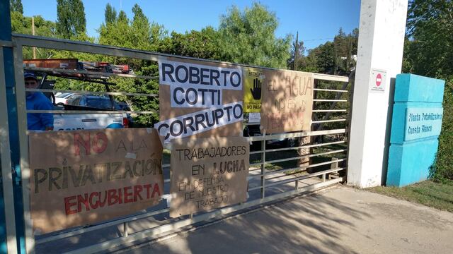 El ingreso a la planta potabilizadora en Cuesta Blanca. (Foto: prensa / Cooperativa Integral).