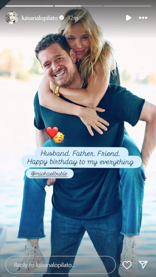 El mensaje de Luisana Lopilato para Michael Bublé.