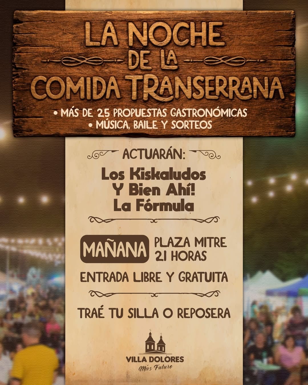 La Noche de la Comida Transerrana empieza este sábado 24 de enero en Villa Dolores, provincia de Córdoba.