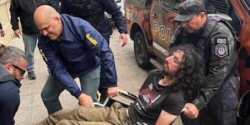 Pablo Laurta, a poco de ser detenido en Entre Ríos. (Policía)