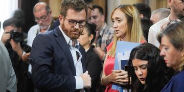 El diputado Nicolás Massot y la senadora Anabel Fernández Sagasti (Foto: Federico López Claro)