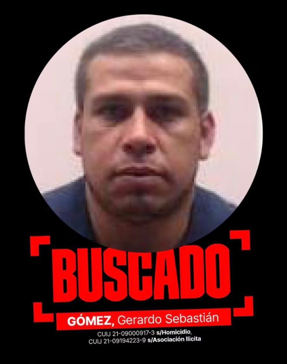 ‘Dibu’ Gómez, uno de los delincuentes más buscados de Santa Fe