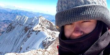 Sabrina hizo cumbre en el pico más alto del continente