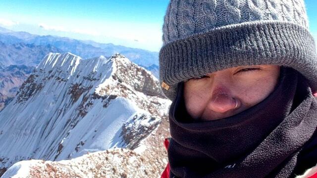 Sabrina hizo cumbre en el pico más alto del continente