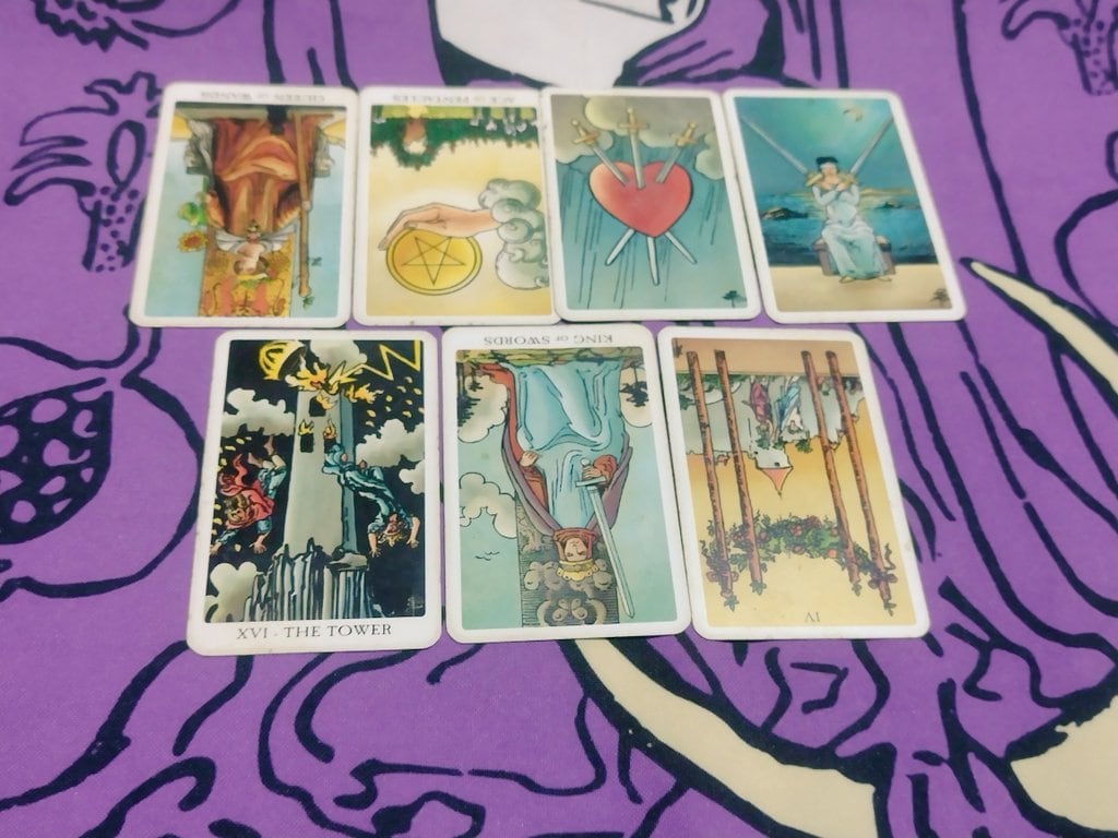 La predicción con las cartas del tarot Rider Waite de una astróloga. Foto: X.