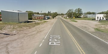 Achiras. La zona donde ocurrió el accidente laboral (Captura de Google Street View).