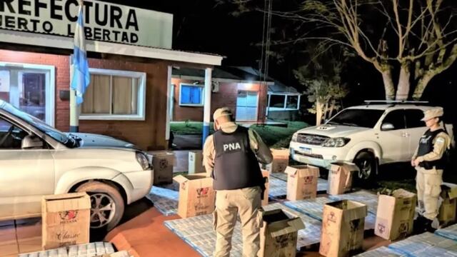 Incautan millonario contrabando de cigarrillos en Puerto Libertad.