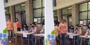 Mendoza. La irregular situación que se vivió este domingo electoral. (Captura de video)