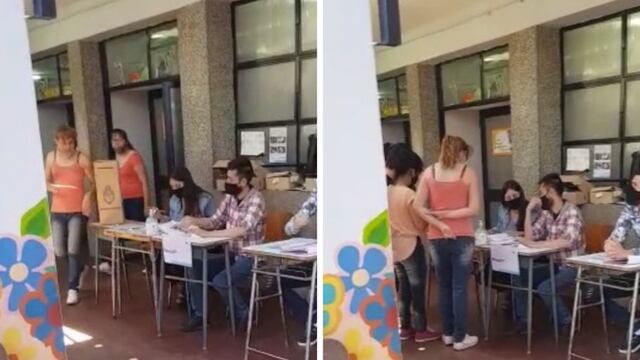 Mendoza. La irregular situación que se vivió este domingo electoral. (Captura de video)