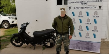 Recuperan moto robada en un rápido accionar policial