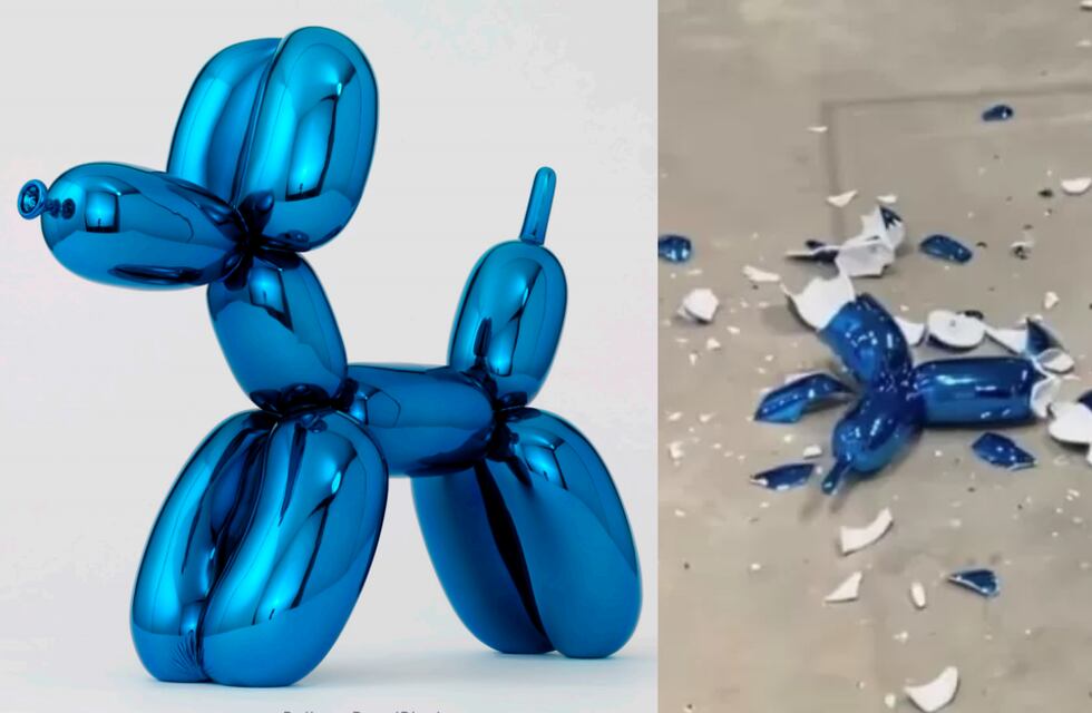 Una mujer destrozó accidentalmente una escultura de Jeff Koons valuada en 42.000 dólares