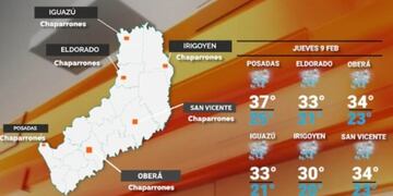 Jueves inestable y húmedo en Misiones.