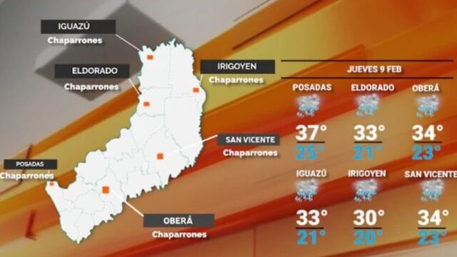 Jueves inestable y húmedo en Misiones.