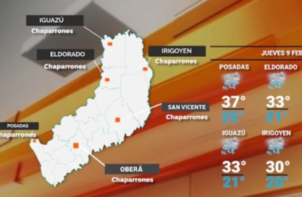Jueves inestable y húmedo en Misiones