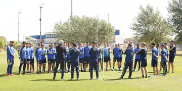 El presidente en ejercicio, Ricardo Carloni, visitó al plantel en el predio de Arroyo Seco.