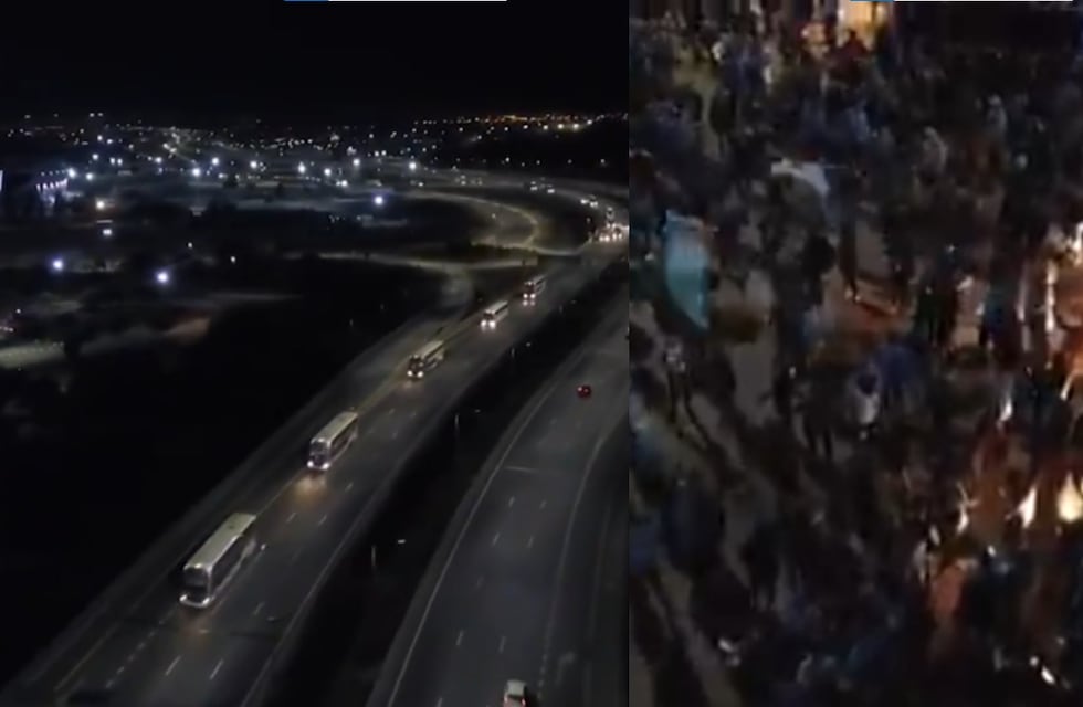 Amor por Belgrano: el video que muestra la caravana de los hinchas “Piratas” a La Rioja