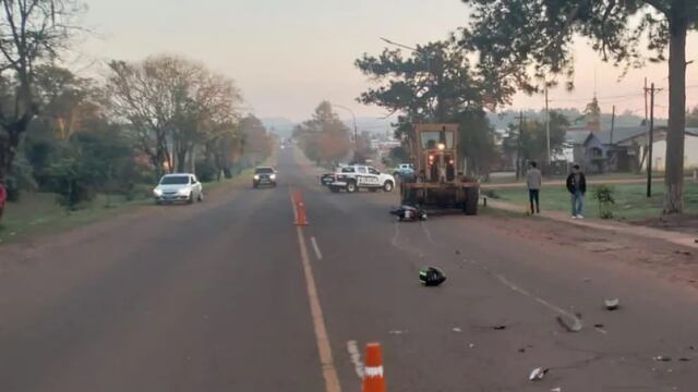 Trágico accidente en San Javier: motociclista fallece al chocar contra una máquina municipal.