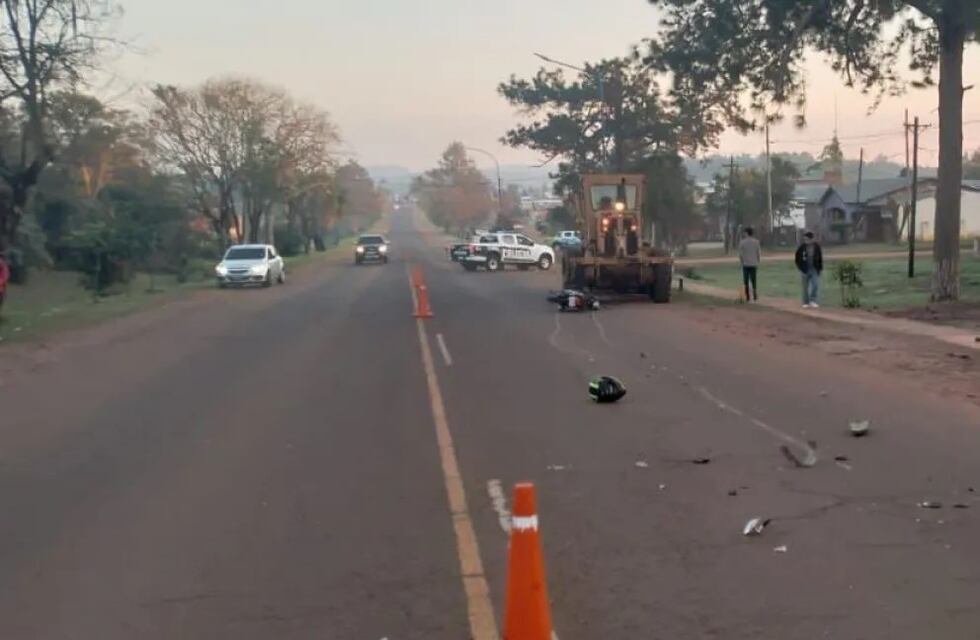 Trágico accidente en San Javier: motociclista fallece al chocar contra una máquina municipal