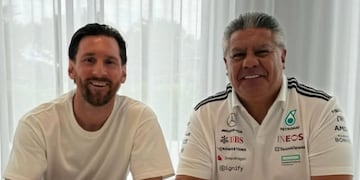 El capitán de la Selección Argentina recibió en Miami al titular de la AFA.
