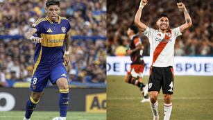 Carlos Palacios (izquierda) y Gonzalo Montiel (derecha) son dos de los refuerzos que generaron expectativas en Boca y River respectivamente.