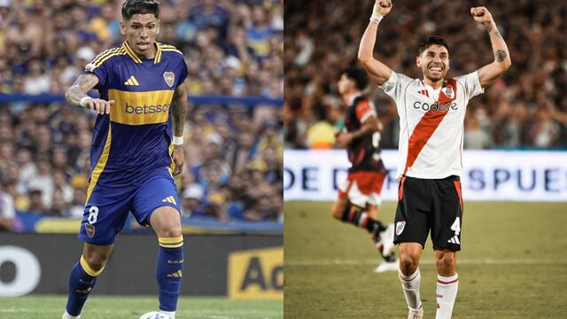 Carlos Palacios (izquierda) y Gonzalo Montiel (derecha) son dos de los refuerzos que generaron expectativas en Boca y River respectivamente.