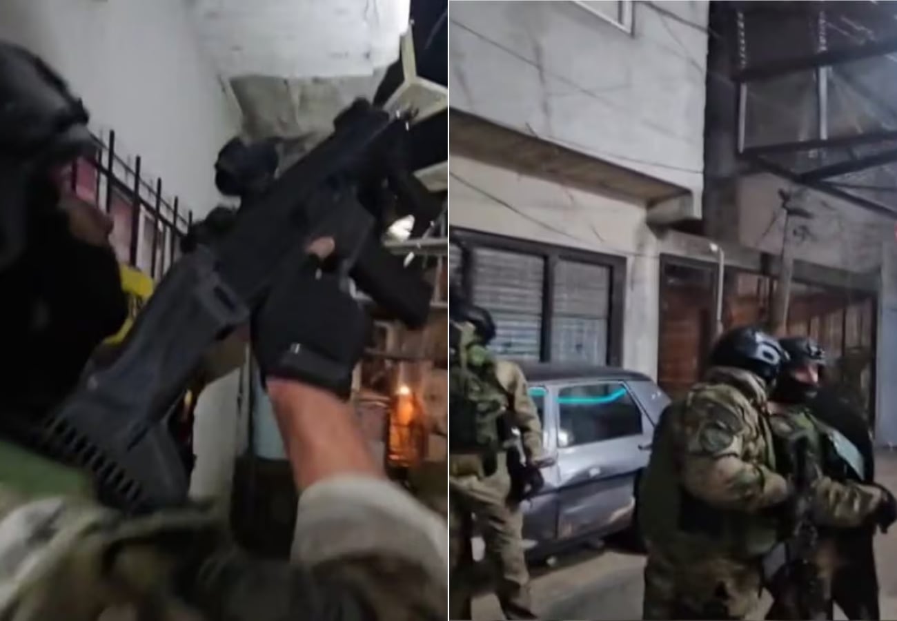 Así fueron los allanamientos en Villa Zavaleta por el triple femicidio de Florencio Varela.