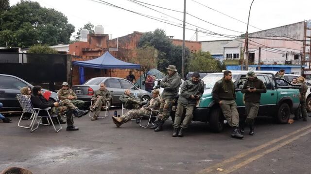 Se intensifica el conflicto: guardaparques de Misiones se suman a la protesta policial.