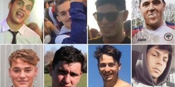 Los ocho rugbiers acusados del asesinato de Fernando Báez Sosa, ocurrido en enero de 2020 en Villa Gesell / Archivo