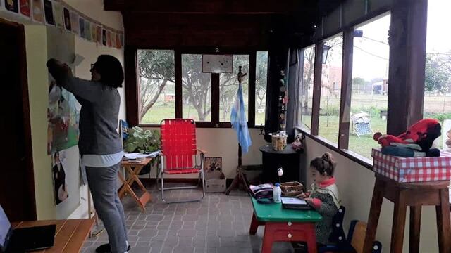 Cristina, la abuela de Hilén, es docente jubilada.