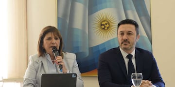 Conferencia de prensa de Patricia Bullrich y Luis Petri (Clarín)