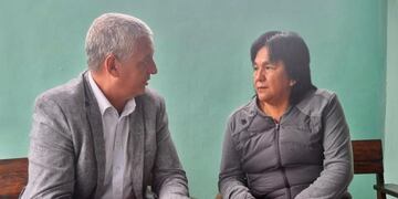 La jefa de la organización "Tupac Amaru" recibió al secretario secretario de DD.HH. de la Nación, Horacio Pietragalla Corti, en su casa del barrio Cuyaya, donde cumple prisión domiciliaria.