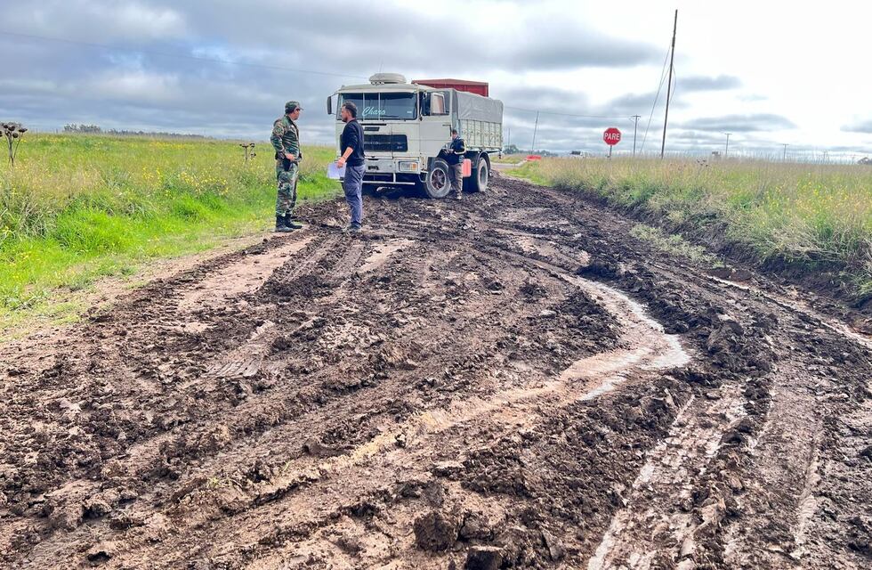 Tres Arroyos: Dañó un camino rural enlodado y fue infraccionado