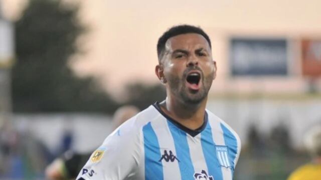 Edwin Cardona convirtió su primer gol en Racing, ante Defensa y Justicia.