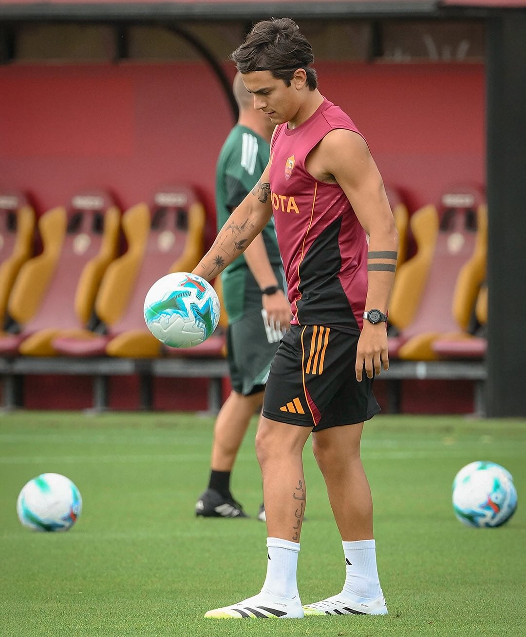 El cordobés Paulo Dybala entrena en Roma y prepara su regreso. (Instagram Paulo Dybala / Prensa Roma).