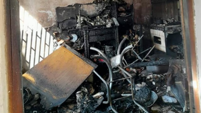 La vivienda quedó destruida y las pérdidas fueron totales.