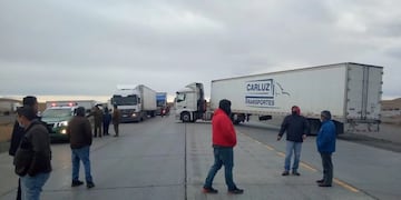 Bloqueo en Tierra del Fuego (Foto: Twitter)