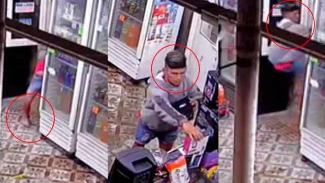 Ingresó a robar a un negocio por una pequeña rendija y en sólo 30 segundos.
