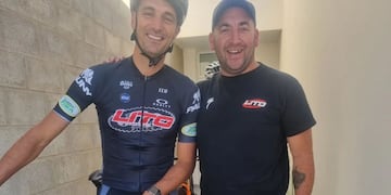 Scaloni llegó sin aviso y recorrió en bicicleta las rutas de Córdoba.