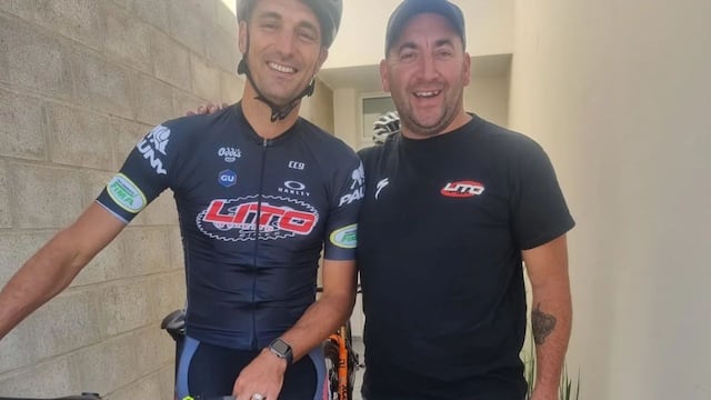 Scaloni llegó sin aviso y recorrió en bicicleta las rutas de Córdoba.